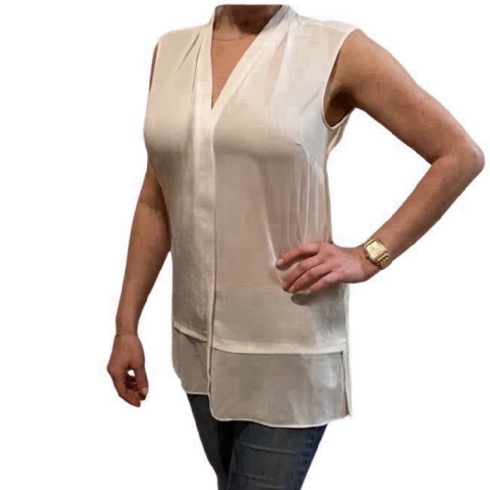 Lysse Sleeveless White Blouse